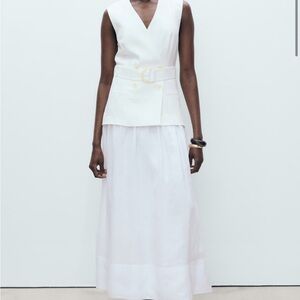 Linen maxi blazer  dress